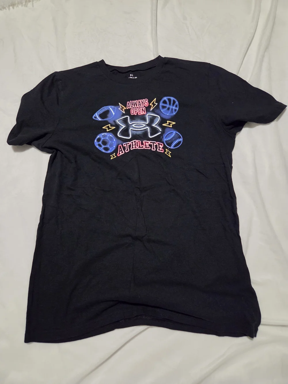 Under Armour Black Short-Sleeve Graphic 'Always Open Athlete' Tee